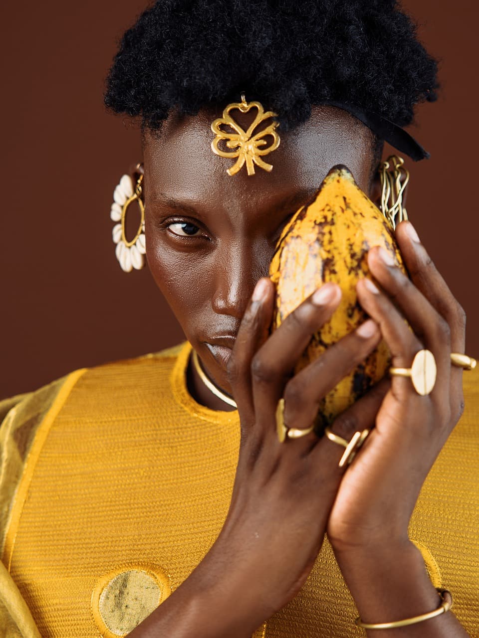 Gold-Plated Brass Layered Necklace
